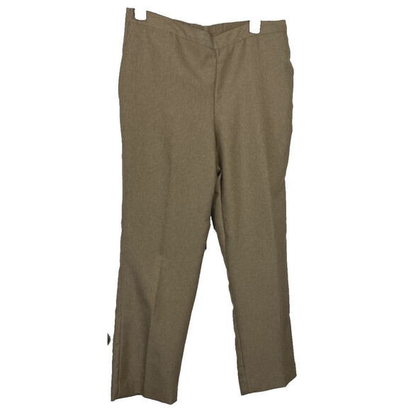 Alfred Dunner Pants - Alfred Dunner Womens 1/2 Elastic Waist Tan Pull On Dress Pants Size 12